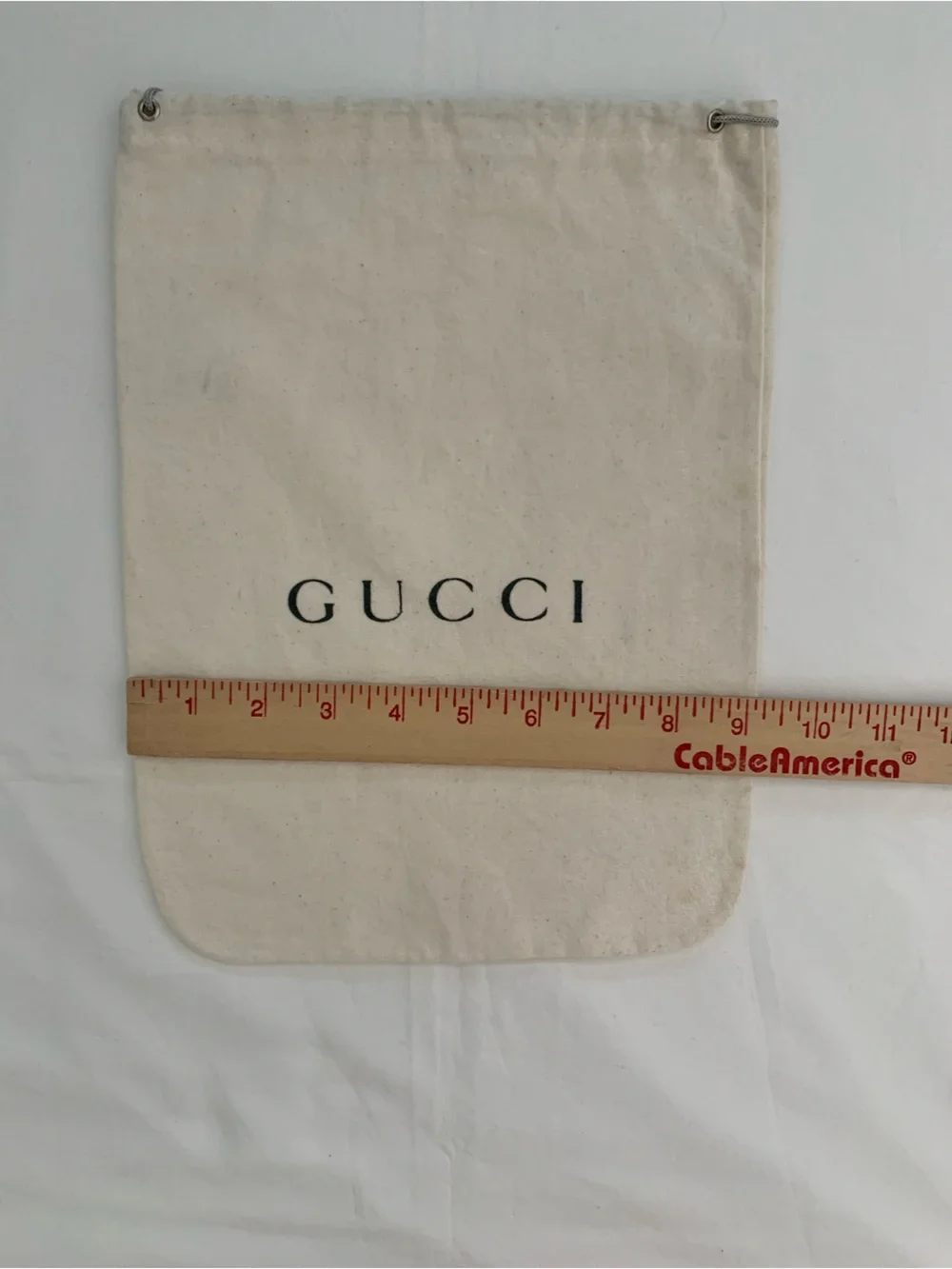 Vintage 1997 Gucci Shoes Drawstring Dust Bag - Beige  Cotton/ Flannel